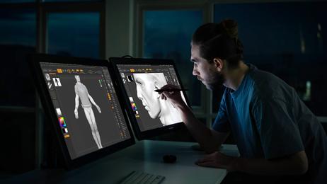 Huion Kamvas Pro 24 (4K) tegnebrett med 4K HDR - VESA 100x100 (GT-2401)