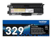 Brother TN329BK - svart - original - tonerpatron (TN329BK)