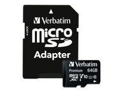 VERBATIM Premium - flashminnekort - 64 GB - microSDXC UHS-I