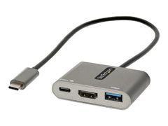 StarTech USB C Multiport Adapter, USB-C to HDMI 4K Video, 100W Power Delivery Passthrough Charging, 2-Port USB 3.0 Hub 5Gbps (1xType-C/1xA), USB-C Mini Dock, USB-C Travel Dock - Portable Laptop Docking Station