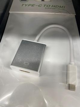 USB3.1 Type C - HDMI Adapter Hvit,  UBS3.1 Type C (male) til HDMI (female), kabeladapter,  MacBook (50527)