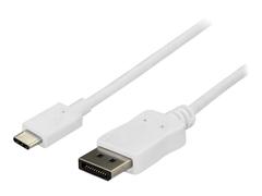 StarTech 6ft/1.8m USB C to DisplayPort 1.2 Cable 4K 60Hz, USB-C to DisplayPort Adapter Cable HBR2, USB Type-C DP Alt Mode to DP Monitor Video Cable, Works with Thunderbolt 3, White - USB-C Male to DP Male (CDP