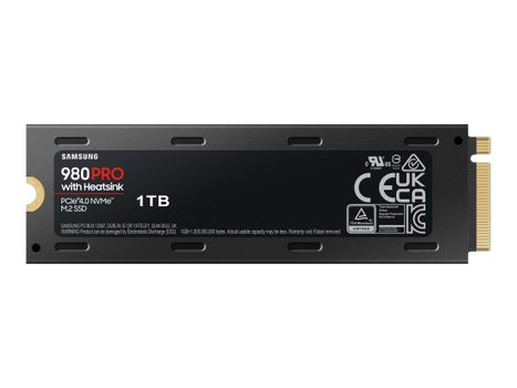 Samsung 980 PRO 1TB w/ Heatsink PCIe 4.0 SSD NVMe M.2 (MZ-V8P1T0CW)