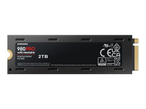 Samsung 980 PRO 2TB w/ Heatsink PCIe 4.0 SSD NVMe M.2 (MZ-V8P2T0CW)