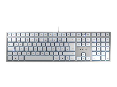 Cherry KC 6000 SLIM - tastatur - Tysk - sølv (JK-1600DE-1)
