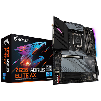 Gigabyte Z690 AORUS ELITE AX DDR5, LGA1700, ATX, max 128GB RAM (4x DDR5 6000MHz), Wi-Fi 6 (802.11ax),  Bluetooth 5.2 (Z690 AORUS ELITE AX)