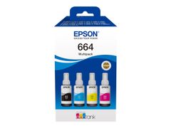 Epson EcoTank 664 - 4-pack - svart, gul, cyan, magenta - original - blekkbeholder