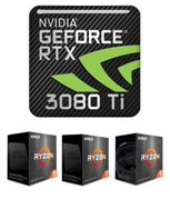 Multicom GeForce RTX 3080Ti oppgraderingspakke med AMD Ryzen 5000-serie