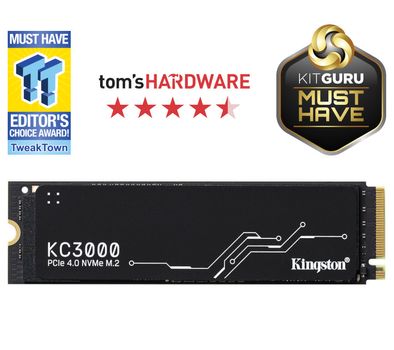 Kingston KC3000 2TB PCIe 4.0 SSD (NVMe), Phison E18, 3D TLC NAND (SKC3000D/2048G)