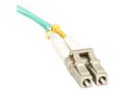 StarTech 10m (30ft) LC/UPC to LC/UPC OM3 Multimode Fiber Optic Cable, Full Duplex 50/125Âµm Zipcord Fiber Cable, 100G Networks, LOMMF/ VCSEL,  <0.3dB Low Insertion Loss - LSZH Fiber Patch Cord - koblingskabel -  (A50FBLCLC10)