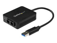 StarTech USB to Fiber Optic Converter - 1000Base-SX SC - MM - Windows / Mac / Linux - USB 3.0 Ethernet Adapter - Network Adapter (US1GA30SXSC) - nettverksadapter - USB 3.0 - 1000Base-SX