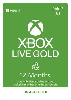 Microsoft Xbox Live Gold Membership - Microsoft Xbox 360, Microsoft Xbox One - abonnementskort (1 år) - 1 lisens (S4T-00026)