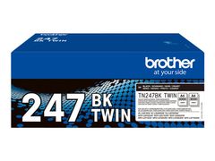 Brother TN247BK TWIN - 2-pack - Høy ytelse - svart - original - tonerpatron