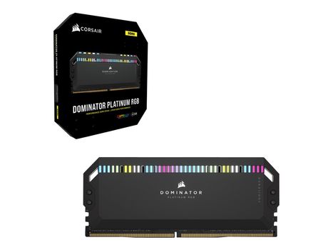 Corsair Dominator Platinum RGB - DDR5 - sett - 32 GB: 2 x 16 GB - DIMM 288-pin - 5200 MHz / PC5-41600 - ikke-bufret (CMT32GX5M2B5200C40)