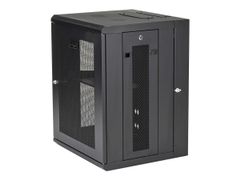 StarTech 15U 19" Wall Mount Network Cabinet, 16" Deep Hinged Locking IT Network Switch Depth Enclosure, Assembled Vented Computer Equipment Data Rack with Shelf & Flexible Side Panels - 15U Vented Cabinet - ra