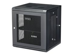 StarTech 12U 19" Wall Mount Network Cabinet, 16" Deep Hinged Locking IT Network Switch Depth Enclosure, Vented Computer Equipment Data Rack with Shelf & Flexible Side Panels, Assembled - 12U Vented Cabinet (RK