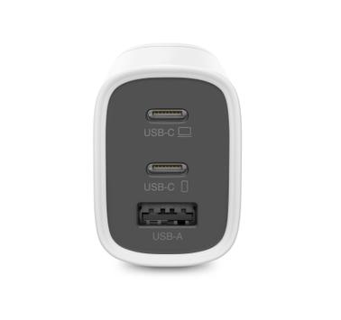 GP reiselader GaN PD 65W 2x USB-C, 1x USB-A - inkludert USB-C til USB-C-kabel (405186)