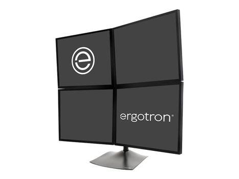 Ergotron DS100 Quad-Monitor Desk Stand stativ - for 4 LCD-skjermer - svart (33-324-200)