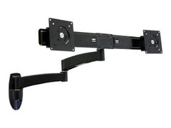 Ergotron 200 Series monteringssett - justerbar arm - for 2 LCD-skjermer - svart