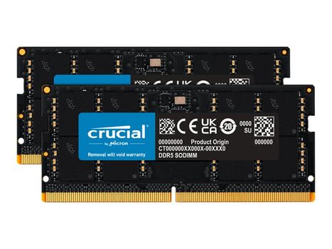 Crucial 64GB DDR5 (2x32GB) 4800MHz SODIMM CL40-39-39, 1.1V