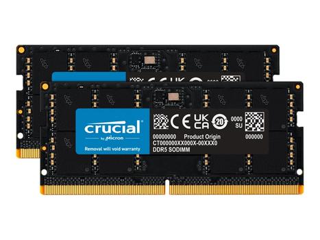 Crucial 32GB DDR5 (2x16GB) 4800MHz SODIMM CL40-39-39,  1.1V (CT2K16G48C40S5)