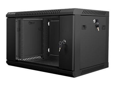 Lanberg wall-mounted rack 19'' demounted flat pack 6U/ 600x450mm black (WF01-6406-10B)