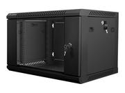 Lanberg wall-mounted rack 19'' demounted flat pack 6U/600x450mm black