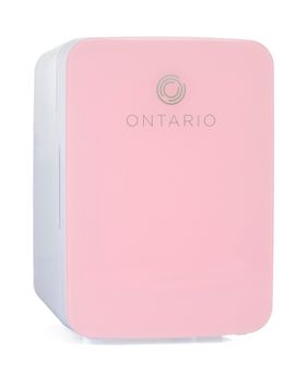 Ontario 10L minikjøleskap, rosa/hvitt