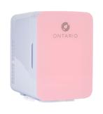 Ontario 10L minikjøleskap,  rosa/ hvitt (ONTTC10P)