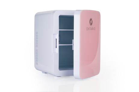 Ontario 10L minikjøleskap,  rosa/ hvitt (ONTTC10P)