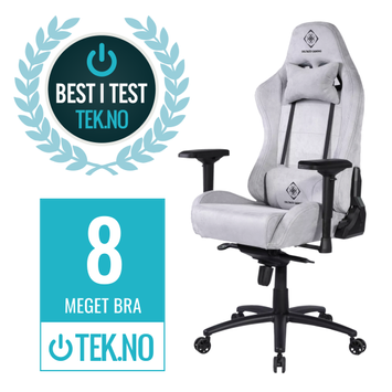 Deltaco GAM-121 Alcantara gamingstol,  lysegrå (GAM-121-LG)