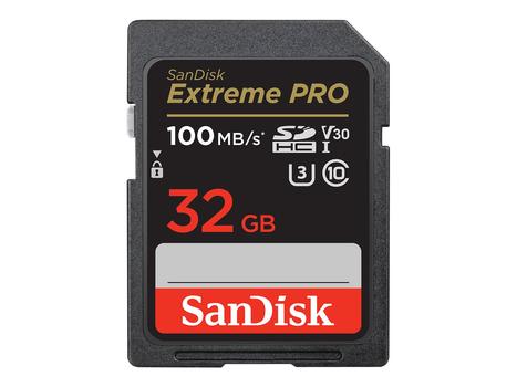 SanDisk Extreme Pro 32GB SD-kort Video Class V30 / UHS-I U3