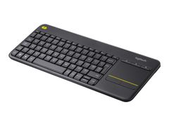 Logitech Wireless Touch Keyboard K400 Plus - tastatur - Tysk - svart