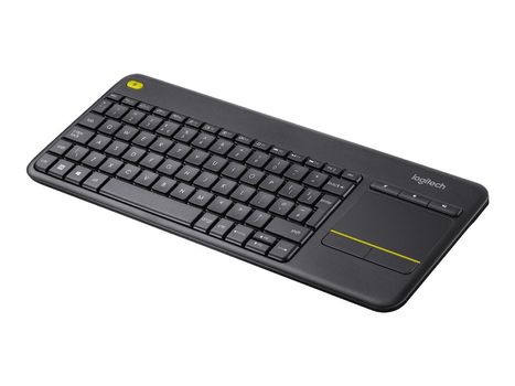 Logitech Wireless Touch Keyboard K400 Plus - tastatur - Nordisk - svart Inn-enhet (920-007141)