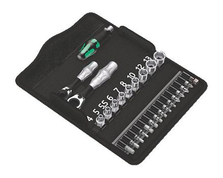 Wera Kraftform Kompakt Zyklop Mini 2 - skralle- og skrutrekkersett med bits og piper - 27 deler (05135918001)