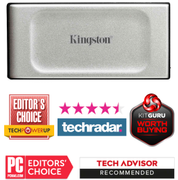 Kingston XS2000 500GB Portable SSD USB 3.2 Type-C, IP55, les/skriv: opptil 2000/2000MB/s