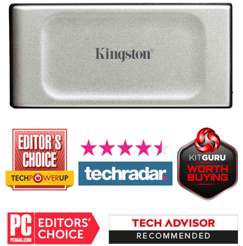 Kingston XS2000 2TB Portable SSD USB 3.2 Type-C, IP55, les/skriv: opptil 2000/2000MB/s