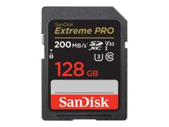 SanDisk Extreme Pro 128GB SD-kort Video Class V30 / UHS-I U3