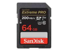 SanDisk Extreme Pro 64GB SD-kort Video Class V30 / UHS-I U3