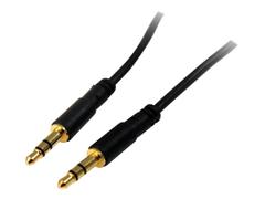 StarTech 15 ft. (4.6 m) 3.5mm Audio Cable - 3.5mm Slim Audio Cable - Gold Plated Connectors - Male/Male - Aux Cable (MU15MMS) - lydkabel - 4.6 m