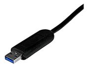 StarTech 4-Port USB 3.0 Hub with Built-in Cable - SuperSpeed Laptop USB Hub - Portable USB Splitter - Mini USB Hub (ST4300PBU3) - hub - 4 porter (ST4300PBU3)