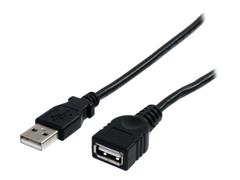 StarTech 10 ft Black USB 2.0 Extension Cable A to A - 10ft USB 2.0 Extension Cable - 10ft USB male female Cable (USBEXTAA10BK) - USB-forlengelseskabel - USB til USB - 3 m