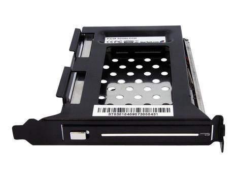 StarTech 2.5in SATA Removable Hard Drive Bay for PC Expansion Slot - Storage bay adapter - black - S25SLOTR - uttagbar harddiskramme (S25SLOTR)