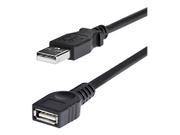 StarTech 6 ft Black USB 2.0 Extension Cable A to A - M/F - USB extension cable - USB (M) to USB (F) - USB 2.0 - 6 ft - black - USBEXTAA6BK - USB-forlengelseskabel - USB til USB - 1.8 m (USBEXTAA6BK)