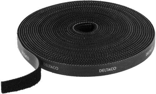 Deltaco Touch fastener tape 5.0 M 9MM BLACK (FA-847K-95BK)
