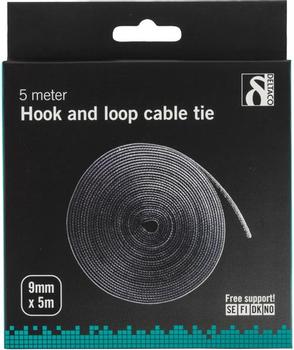 Deltaco Touch fastener tape 5.0 M 9MM BLACK (FA-847K-95BK)