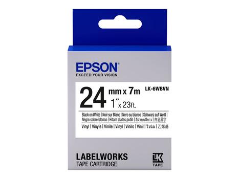 Epson LK-6WBVN - merketape - 1 kassett(er) - Rull (2,4 cm x 7 m) (C53S656020)
