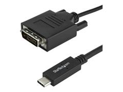 StarTech 3.3 ft / 1 m USB-C to DVI Cable - USB Type-C Video Adapter Cable - 1920 x 1200 - Black (CDP2DVIMM1MB) - USB / DVI-kabel - 24 pin USB-C til DVI-D - 1 m