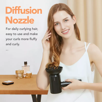 Zhibai HL321 hårføner - anti-statisk - svart (HL321-BK)