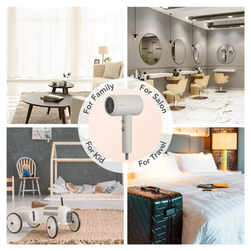 Zhibai HL321 hårføner - anti-statisk - grå (HL321-GR)